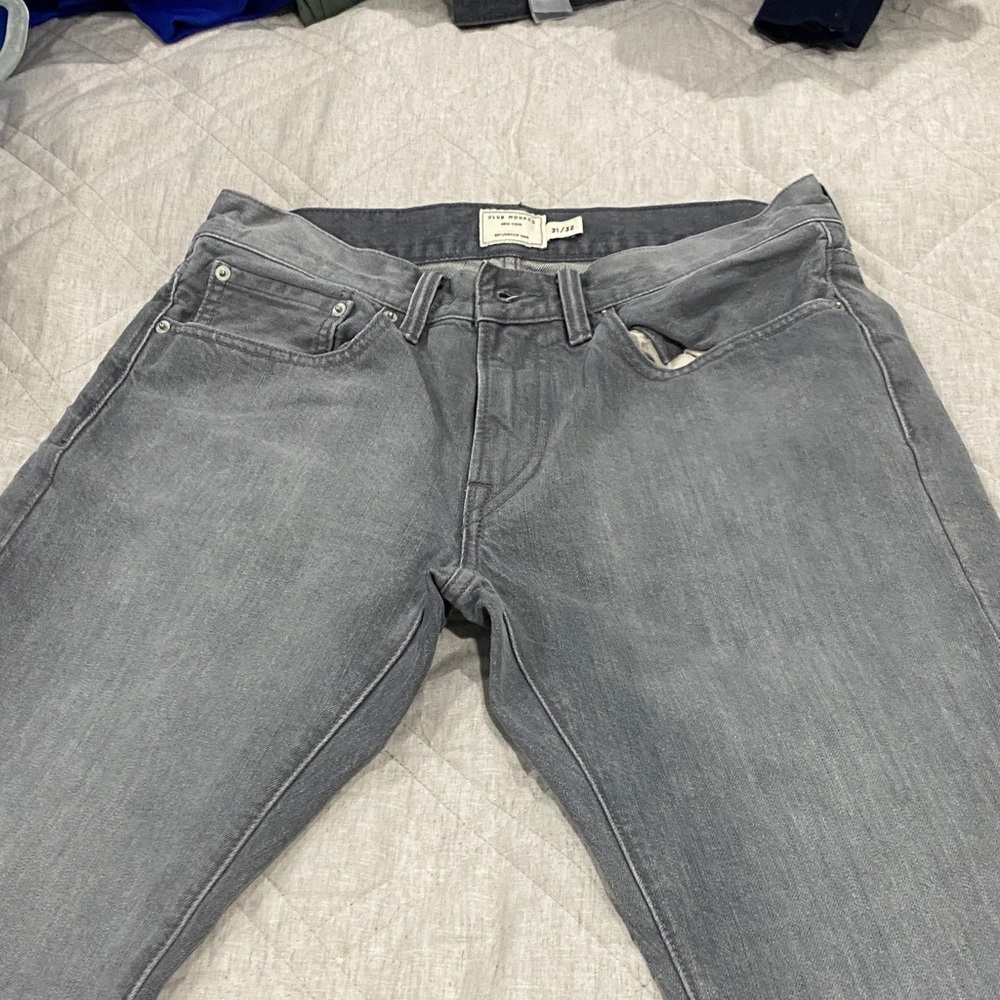 Club Monaco Men's Charcoal Slim Jeans